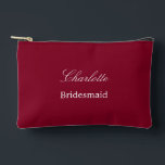 Elegante bruidsmeis Siddende burgundy accessoireta Etui<br><div class="desc">Elegante bruidsmeisje bordeaux accessoiretas, gelieve de naam van het bruidsmeisje te personaliseren met behulp van het online personalisatiesjabloon voordat je bestelt. Het personalisatiesjabloon kan ook eenvoudig worden gebruikt om het ontwerp te personaliseren voor andere bruiloftsgasten, zoals de getuige, door de relevante tekst dienovereenkomstig aan te passen voordat je het aan...</div>