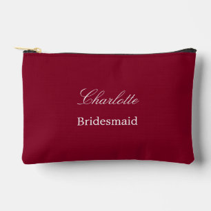 Elegante bruidsmeis Siddende burgundy accessoireta Etui