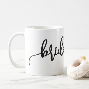 Elegante bruidsmeisje bruiloft calligrafie   Mok