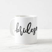 Elegante bruidsmeisje bruiloft calligrafie | Mok (Voorkant links)