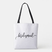 Elegante bruidsmeisje bruiloft kalligrafie | Boods Tote Bag (Achterkant)