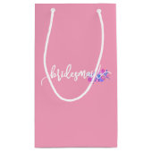 Elegante bruidsmeisje bruiloft kalligrafie | Cadea Klein Cadeauzakje (Achterkant)