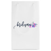 Elegante bruidsmeisje bruiloft kalligrafie | Cadea Klein Cadeauzakje (Achterkant)