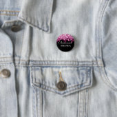 Elegante bruidsmeisje Favor Pink Lights Ronde Button 3,2 Cm (In situ)