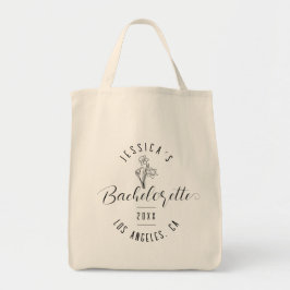 Elegante bruidsmeisje geboorte maart narcis bloem tote bag