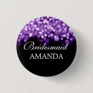 Elegante bruidsmeisje gunst Paarse lichten Ronde Button 3,2 Cm