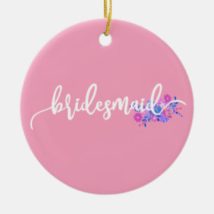 Elegante bruidsmeisje huwelijks kalligrafie orname keramisch ornament