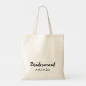 Elegante bruidsmeisje huwelijksfeest cadeau tote bag (Achterkant)