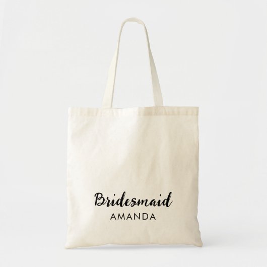 Elegante bruidsmeisje huwelijksfeest cadeau tote bag (Voorkant)