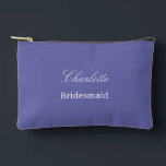 Elegante bruidsmeisje Lavendel Accessoire Pouch Etui<br><div class="desc">Elegante bruidsmeisje Lavendel Accessoire Pouch, personaliseer de naam van de bruidsmeisje, met behulp van de online personalisatie sjabloon voordat u bestelt. De personalisatie-sjabloon kan ook gemakkelijk worden gebruikt om het ontwerp voor andere huwelijksgastrollen, zoals Maid of Honor, te personaliseren door de betreffende tekst dienovereenkomstig te wijzigen voordat u aan de...</div>