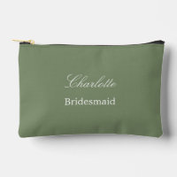Elegante bruidsmeisje Sage Groene Accessoire Pouch