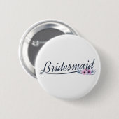 Elegante bruidsmeisje trouw kalligrafie speld knop ronde button 5,7 cm (Voorkant /achterkant)
