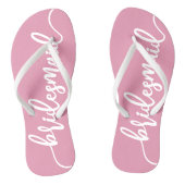 Elegante bruidsmeisje trouwfeest kalligrafie slipp teenslippers (Voetbed)