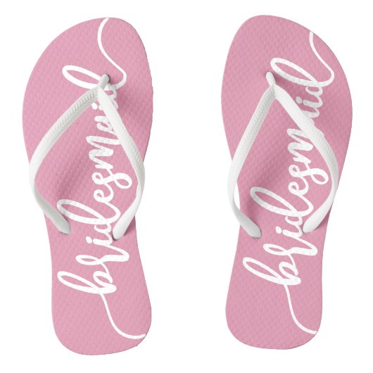 Elegante bruidsmeisje trouwfeest kalligrafie slipp teenslippers (Voetbed)