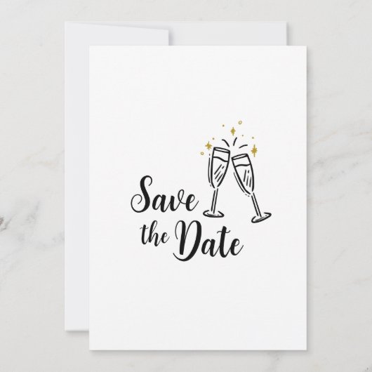Elegante bruidsmeisjes bruiloft Save the Date Kaart (Achterkant)