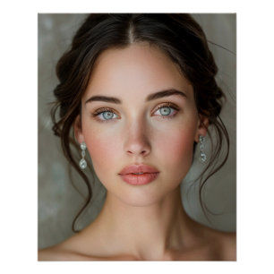 Elegante Bruidsmodel Portret Perfect Poster