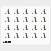Elegante bruidspaar Sticker (Vel)