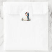 Elegante bruidspaar Sticker (Tas)