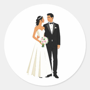 Elegante bruidspaar Sticker