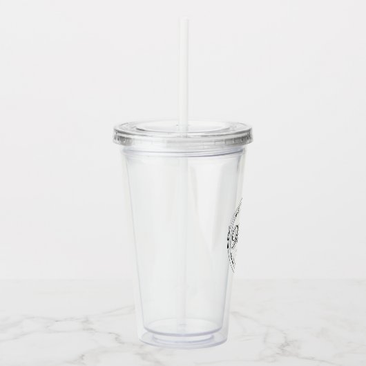 Elegante bruidsparen Pijl Circulair Jubileum Acryl Drinkbeker (Rechts)