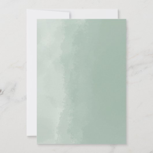 Elegante bruidsshower met eucalyptusgroen kaart (Achterkant)