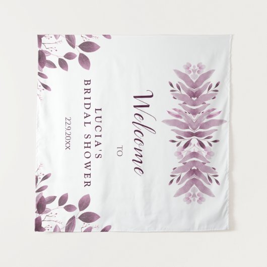 Elegante bruidssluier met grote bladeren voor brui wandkleed (Voorkant (horizontaal))