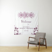 Elegante bruidssluier met grote bladeren voor brui wandkleed (In situ)