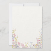 Elegante Bruidsuitnodiging met Wilde Bloementuin Kaart (Achterkant)