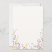 Elegante Bruidsuitnodiging met Wilde Bloementuin Kaart (Achterkant)