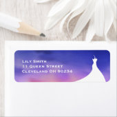 Elegante bruidsuitnodiging paarse waterverf Label (Insitu)