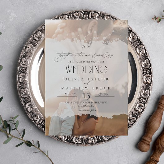 Elegante bruiloft 2 foto kaart