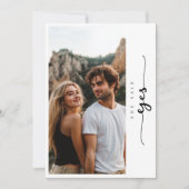 Elegante bruiloft 2 foto Ze zei ja Verloving Kaart (Voorkant)