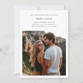 Elegante bruiloft 2 foto Ze zei ja Verloving Kaart (Achterkant)