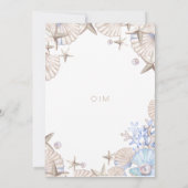 Elegante bruiloft aan het strand kaart (Achterkant)