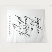 Elegante bruiloft achtergrond banner - Samen Wandkleed (Voorkant (horizontaal))