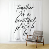 Elegante bruiloft achtergrond banner - Samen Wandkleed (In situ)