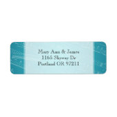 Elegante bruiloft adres Blad Muziek Blauw Etiket (Voorkant)