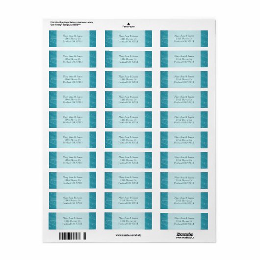 Elegante bruiloft adres Blad Muziek Blauw Etiket (Full Sheet)