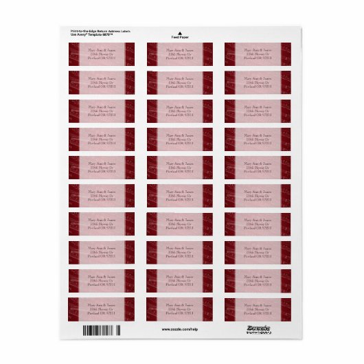 Elegante bruiloft adres Bladmuziek Rood Etiket (Full Sheet)