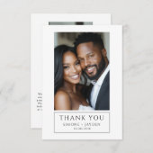 Elegante bruiloft Afro-Amerikaanse 2 foto Dank u Bedankkaart (Voorkant / Achterkant)