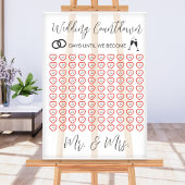 Elegante bruiloft aftellen transparant acryl bord