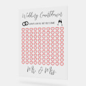 Elegante bruiloft aftellen transparant acryl bord (Hoek)