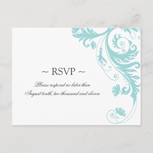 Elegante bruiloft antwoord Briefkaarten (Voorkant)