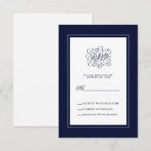 Elegante bruiloft antwoord Chique behuizing Donker (Voorkant / Achterkant)