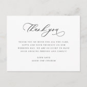 Elegante bruiloft bedankbriefjes briefkaart (Voorkant)