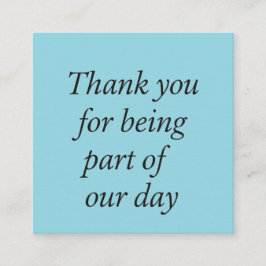 Elegante bruiloft bedankkaart - minimalistisch ont klantenkaartje