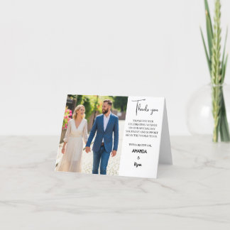 ELEGANTE BRUILOFT BEDANKKAART – MINIMALISTISCHE ST