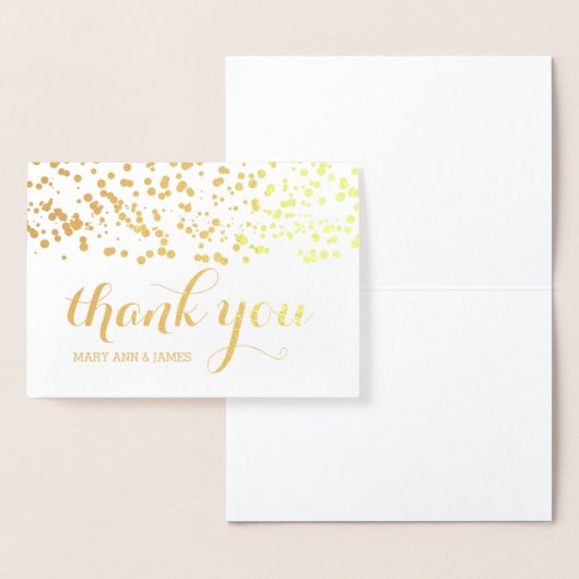 Elegante bruiloft Bedankt Gold Foil Confetti Folie Kaarten (Display)