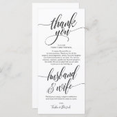 Elegante bruiloft Bedankt Plaats Instelling Kaart  (Voorkant / Achterkant)