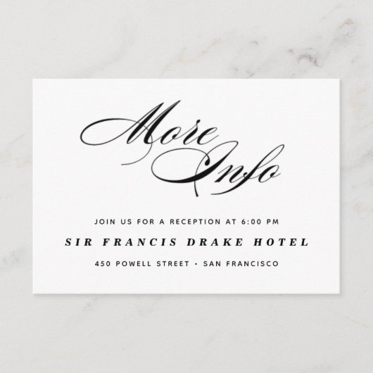 Elegante bruiloft behuizing Kaart (Voorkant)